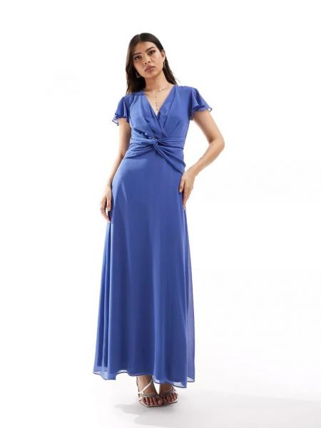 Длинное платье Tfnc голубое