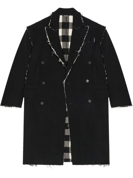 Oversize палто Balenciaga черно
