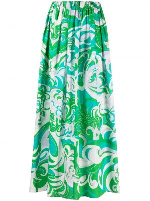 Falda larga con estampado Emilio Pucci verde