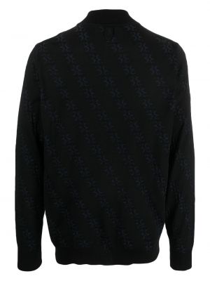 Žakardinis megztas megztinis Billionaire juoda