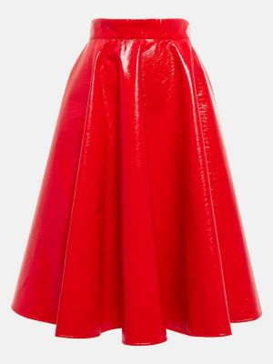 Kožená sukňa z ekologickej kože Dolce&gabbana červená