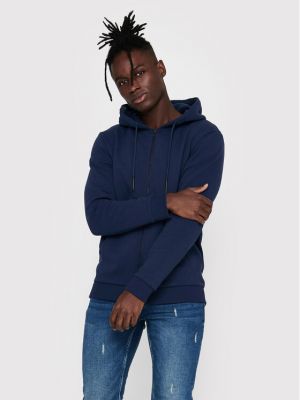 Hoodie Only & Sons bleu