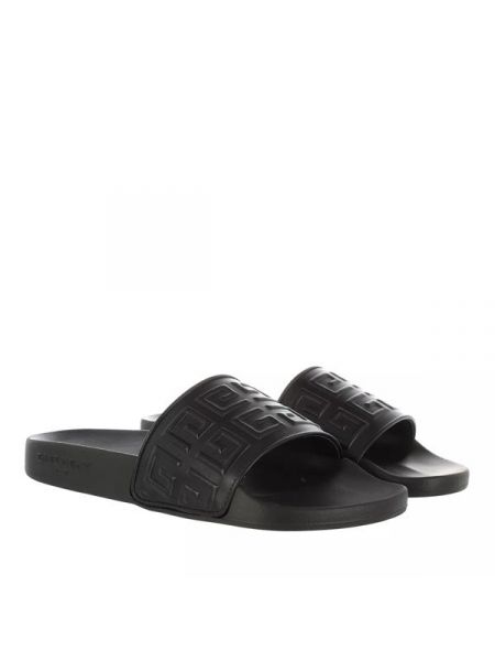 Кожаные сандалии без каблука Givenchy черные