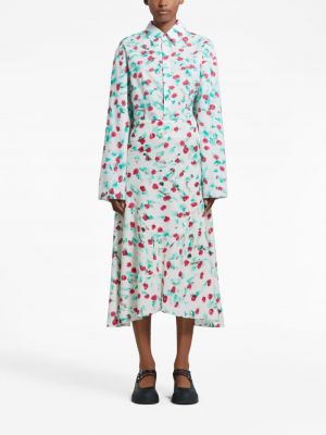 Květinové bavlněné midi sukně s potiskem Marni