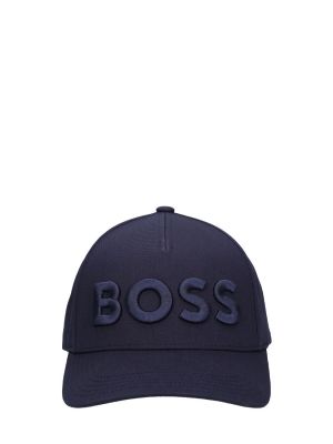 Gorra de algodón Boss azul