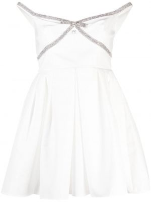 Коктейлна рокля Self-portrait бяло