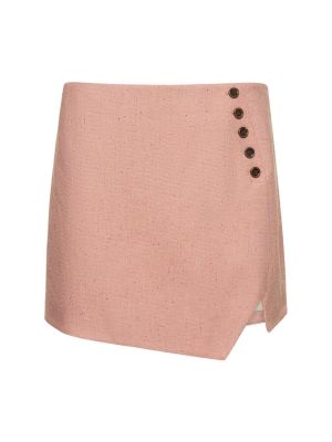 Falda con botones de viscosa The Garment rosa