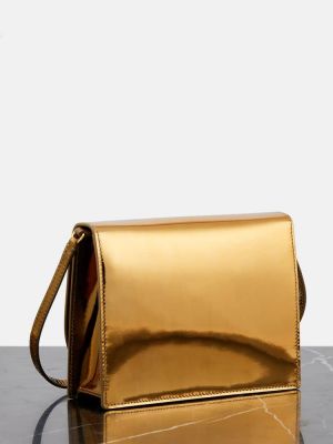 Bőr crossbody táska Dolce&gabbana aranyszínű