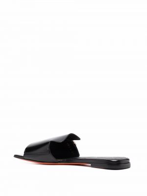Kožené sandály s přezkou Santoni černé