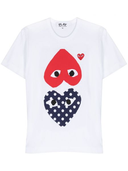 T-shirt Comme Des Garçons Play hvid