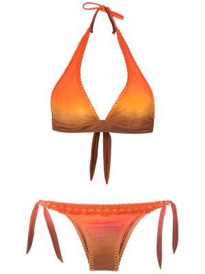 Компект бикини бродиран с tie-dye ефект Amir Slama оранжево