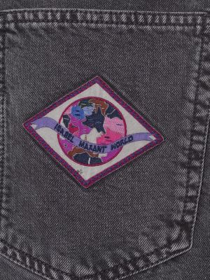 Szorty jeansowe z wysoką talią Isabel Marant czarne