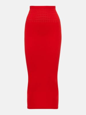 Midi sukňa Alaã¯a červená