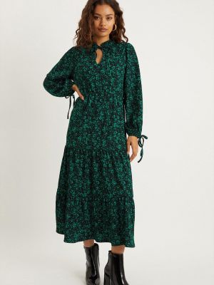 Платье с воротником Dorothy Perkins зеленый
