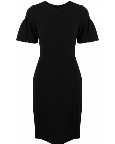 Σατέν κοκτέιλ φόρεμα με στενή εφαρμογή από κρεπ Paule Ka μαύρο