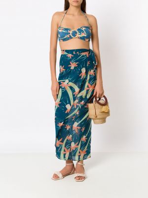 Květinové sukně s potiskem Brigitte modré