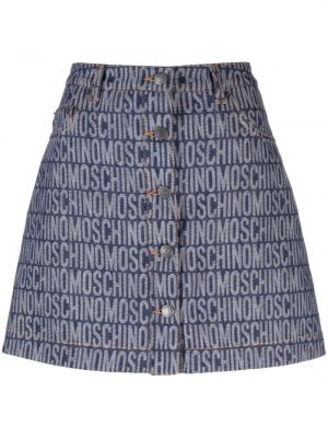 Gonna con stampa baggy Moschino blu