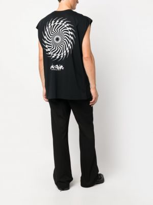 Bavlněná košile s potiskem Acronym černá