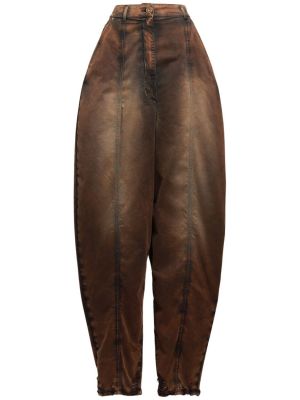 Laia lõikega kõrge vöökohaga kitsa lõikega teksapüksid Balmain pruun