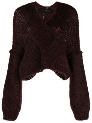 Sweter z dekoltem w serek Isabel Benenato czarny