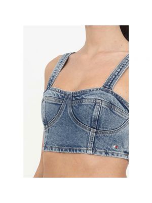Crop top Tommy Jeans azul
