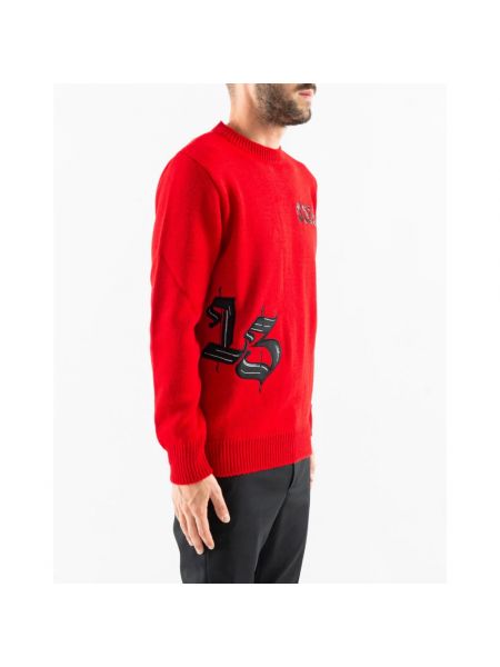 Jersey con bordado de lana de tela jersey Corsinelabedoli rojo