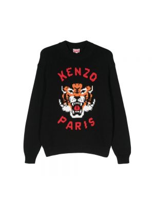Sweter z okrągłym dekoltem Kenzo czarny