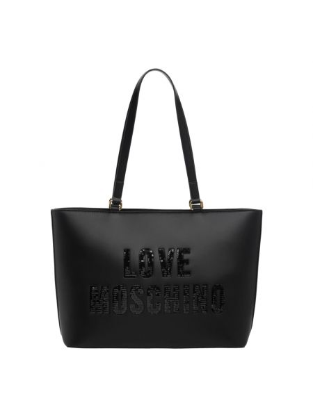Shopper handtasche mit taschen Love Moschino schwarz