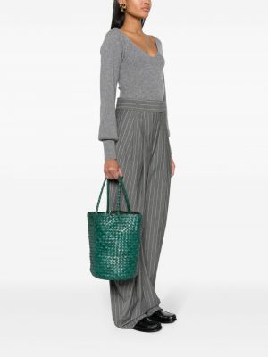 Leder shopper handtasche Dragon Diffusion grün