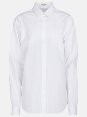 Bavlnená košeľa Saint Laurent biela