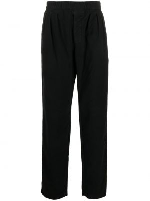 Pantalon droit en coton plissé Aspesi noir