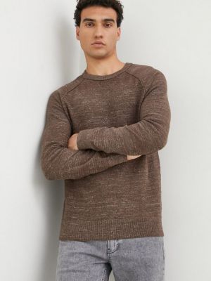 Хлопковый свитер Gap коричневый
