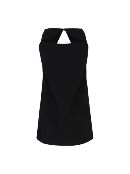 Sukienka mini skórzana Versace czarna