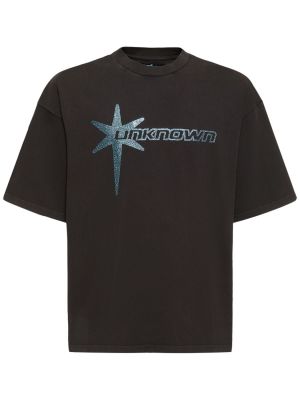 Koszulka z nadrukiem w gwiazdy Unknown czarna