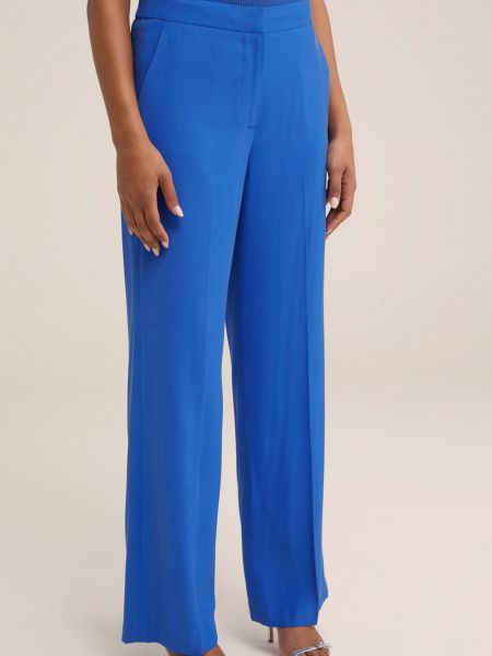 Широки панталони тип „марлен“ We Fashion синьо