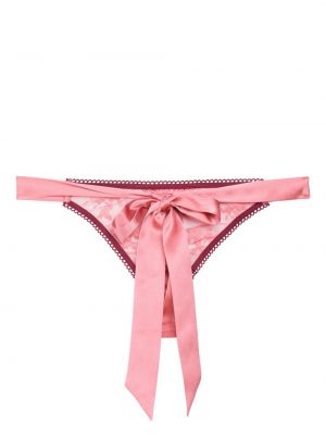 Hedvábné kalhotky string Fleur Du Mal růžové