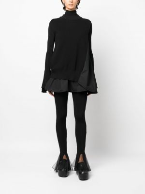 Asymetrické mini šaty Sacai černé