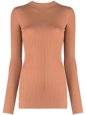 Плетен пуловер Nanushka кафяво