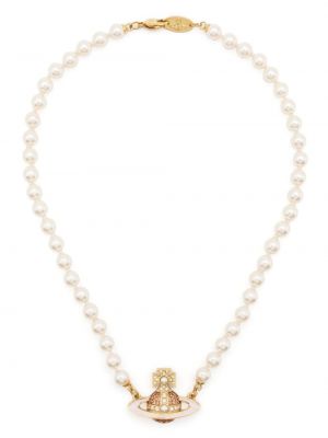 Přívěsek s perlami Vivienne Westwood zlatý