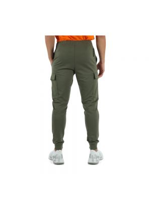 Pantalones cargo de algodón con bolsillos Emporio Armani Ea7 verde