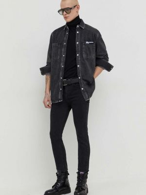 Kurtka jeansowa Karl Lagerfeld Jeans szara