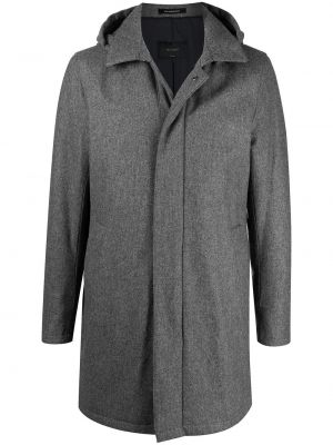 Kabát s kapucí Dell'oglio šedý