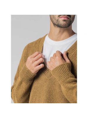 Sweter z dekoltem w serek Covert beżowy