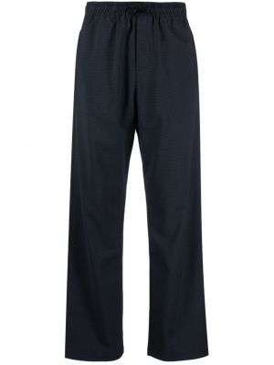 Volnene ravne hlače s karirastim vzorcem Paloma Wool modra