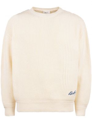 Пуловер бродиран Bally бяло