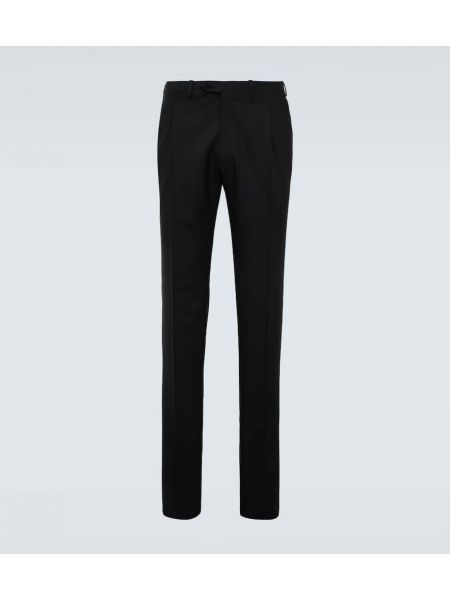 Pantalons moulants en laine slim Kiton noir