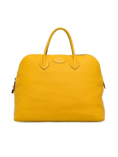 Torba podróżna skórzana Hermès Vintage żółta