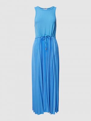 Sukienka midi z wiskozy Tommy Hilfiger niebieska