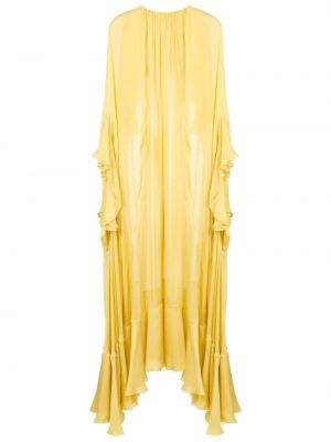 Вечерна рокля с драперии Andrea Bogosian жълто