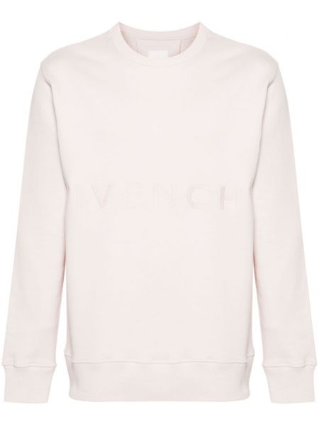 Medvilninis siuvinėtas džemperis Givenchy rožinė